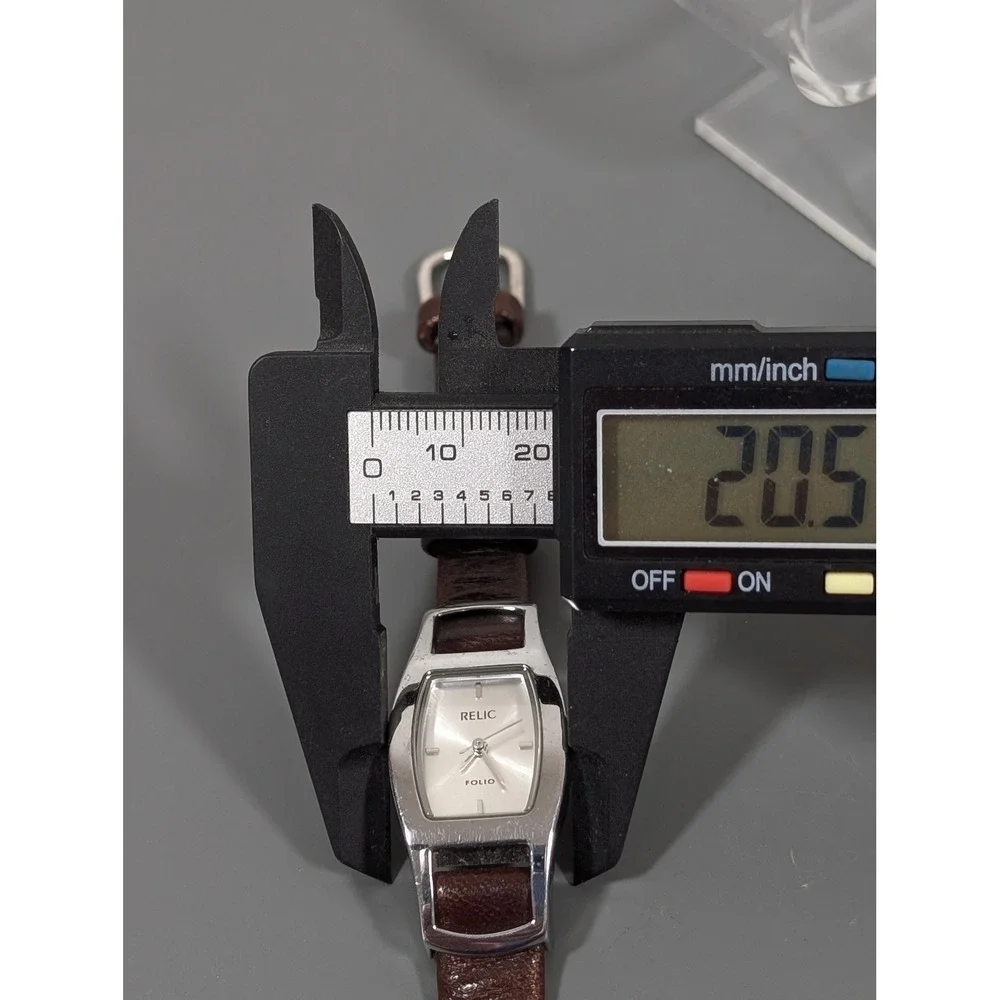 Relic Folio‎ Watch Womens Brown Silver ZR33529 Leather Strap